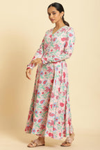 W For Woman Women'S Rayon Floral Kurta, Straight Pant & Dupatta