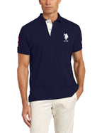 U.S. Polo Assn. Men's Slim Fit Pique Polo, Classic Navy/White, Medium