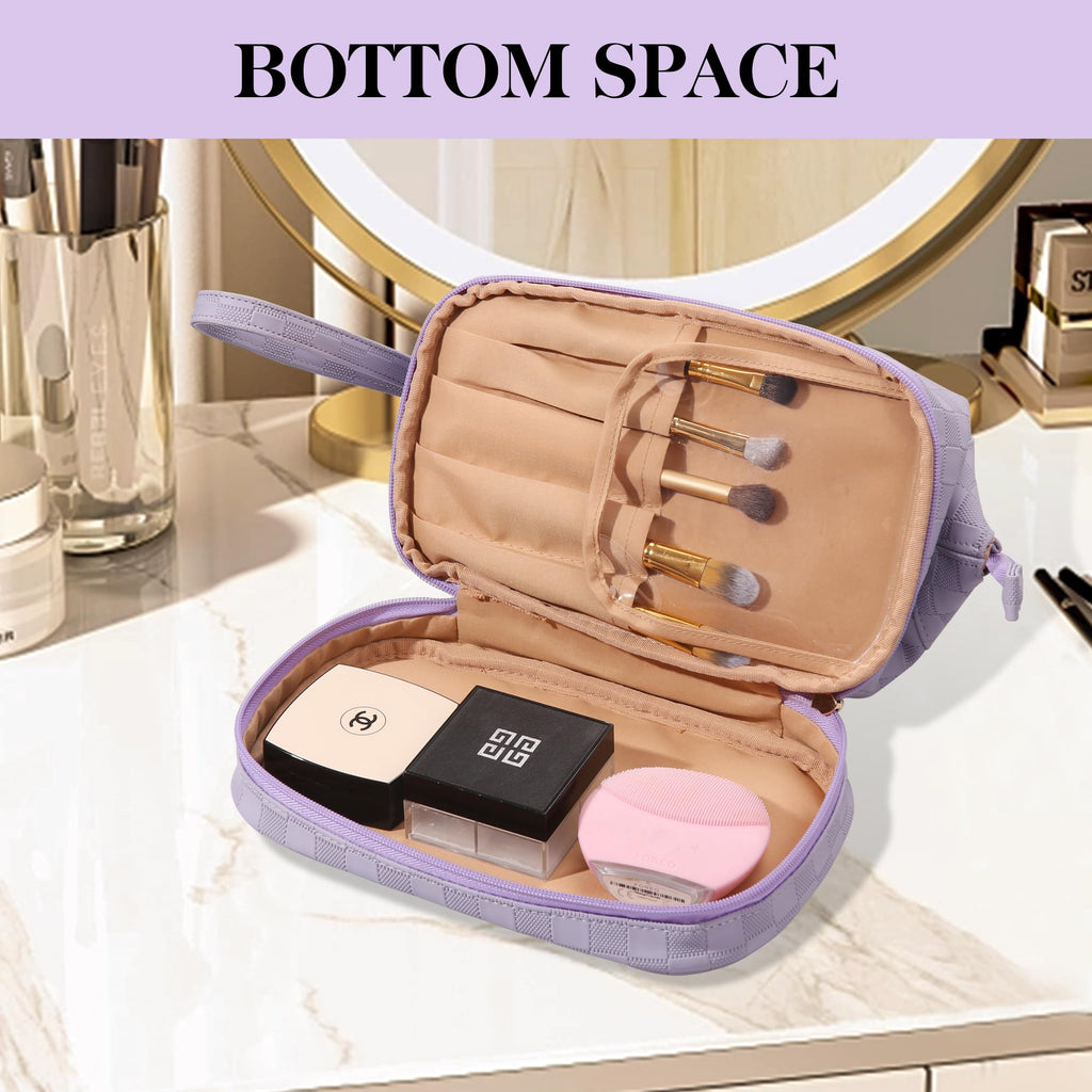 Abiudeng Large Makeup Bag,Waterproof Cosmetic Bag,Make up Travel Bag Essentials,Cute Travel Toiletry Bag for Women Makeup Bag Or