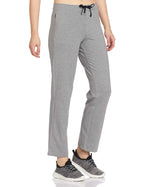 Enamor Essentials Womens Mid Rise Slim Fit Straight Leg Breathable Stretch Cotton Lounge Pants with Drawstring and Invisible Zip