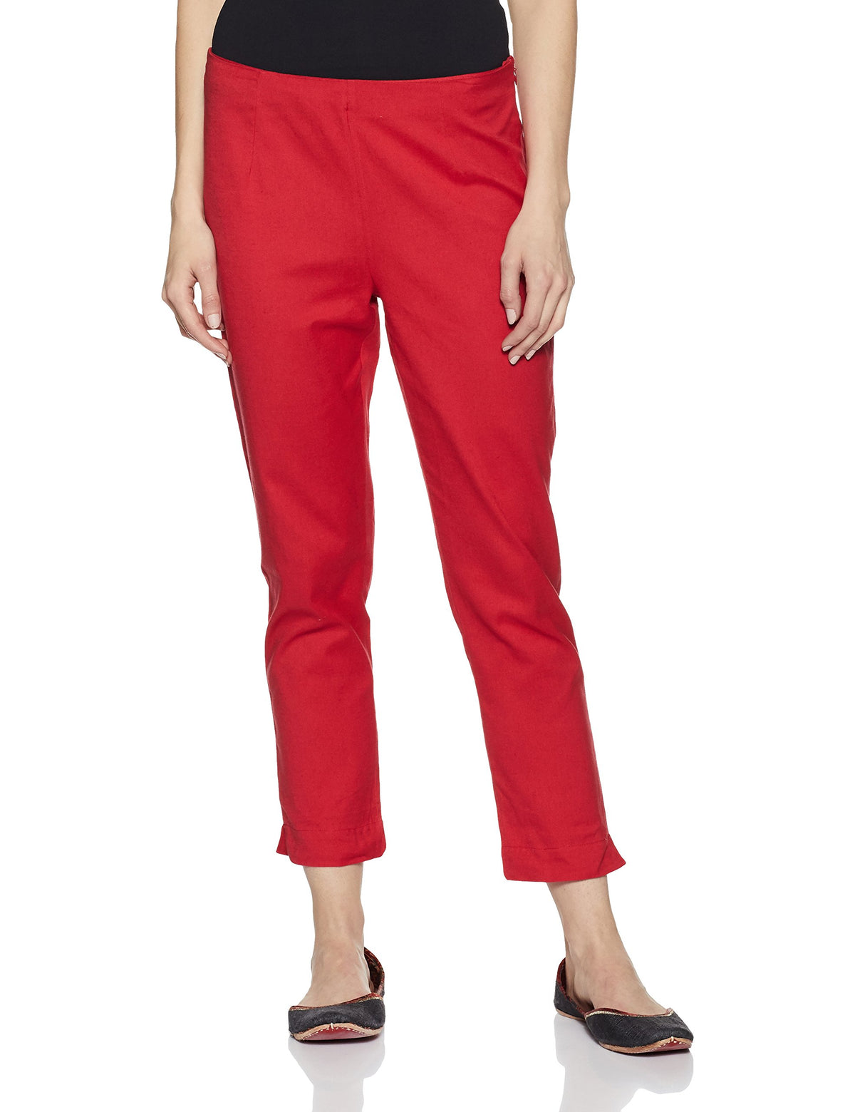 Aurelia Womens Relaxed Fit Pants (CRK60029-02880_XXL_RED)
