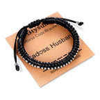 Husband Birthday Gifts for Men Morse Code Bracelets for Men Leather Bracelets Funny Anniversary Retirement Gifts for Boyfriend C