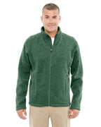 Mens Bristol Full-Zip Sweater Fleece Jacket - gREY HEATHER - S(D0102H7YEZ2)