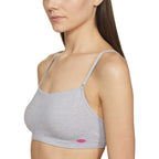 Enamor Womens Stretch Wire Free Enamor A022 Basic Cotton Cami with Detachable Straps Bra-Non-Padded, Wirefree, High Coverage Fu