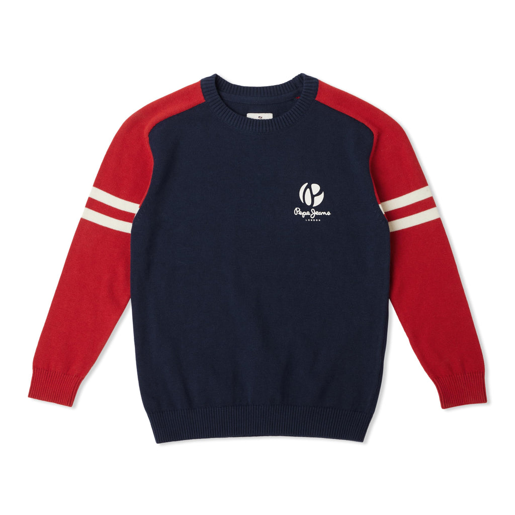 Pepe Jeans BoyS Cotton Round Neck Sweater (Pb701166_Navy_4)