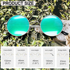 Joopin Polarized Round Sunglasses Circle Hippie Sun Glasses UV400 Teashade Shades for Women Men Sunnies Halloween Costume