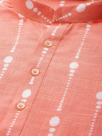 See Designs Mens Kurta | Specially Crafted And Designed For The Eid Festival Men Orange Kurta Set Mandarin Collar Long Sleeves |