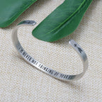 JoycuFF Anniversary Wedding Gifts for Wife Girlfriend Unique Birthday Christmas Gift for Her Cuff Bracelets Jewelry Engraved I '