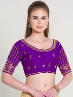 Pujia Mills WomenS Readymade Bridal Embroidery Blouse Multi Coding Maggam Work Moti Work Indian Ethnic Designer Stitched Readym