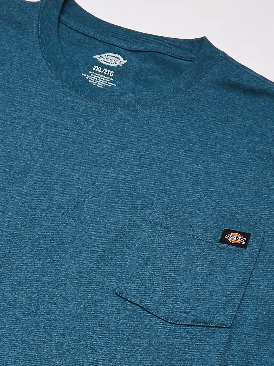 Dickies Men's Big & Tall Heavyweight Crew Neck Short Sleeve Tee Big, Baltic Blue Heather, X-Large Tall