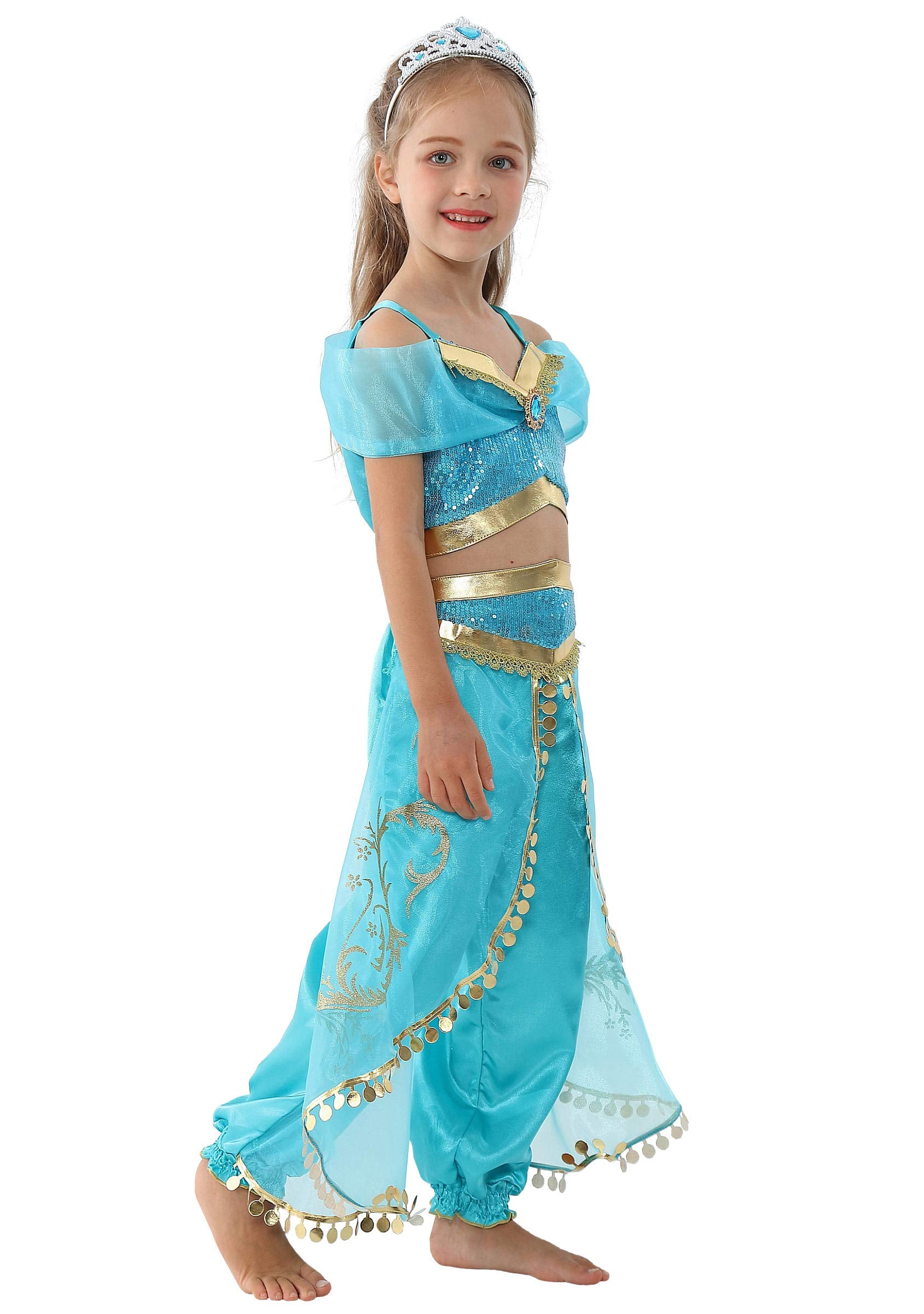 Dressy Daisy Girls Princess Dress Up with Headband Costumes Halloween Party Fancy Dress