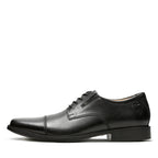 Clarks mens Tilden Cap Oxford, Black Leather, 9 E US