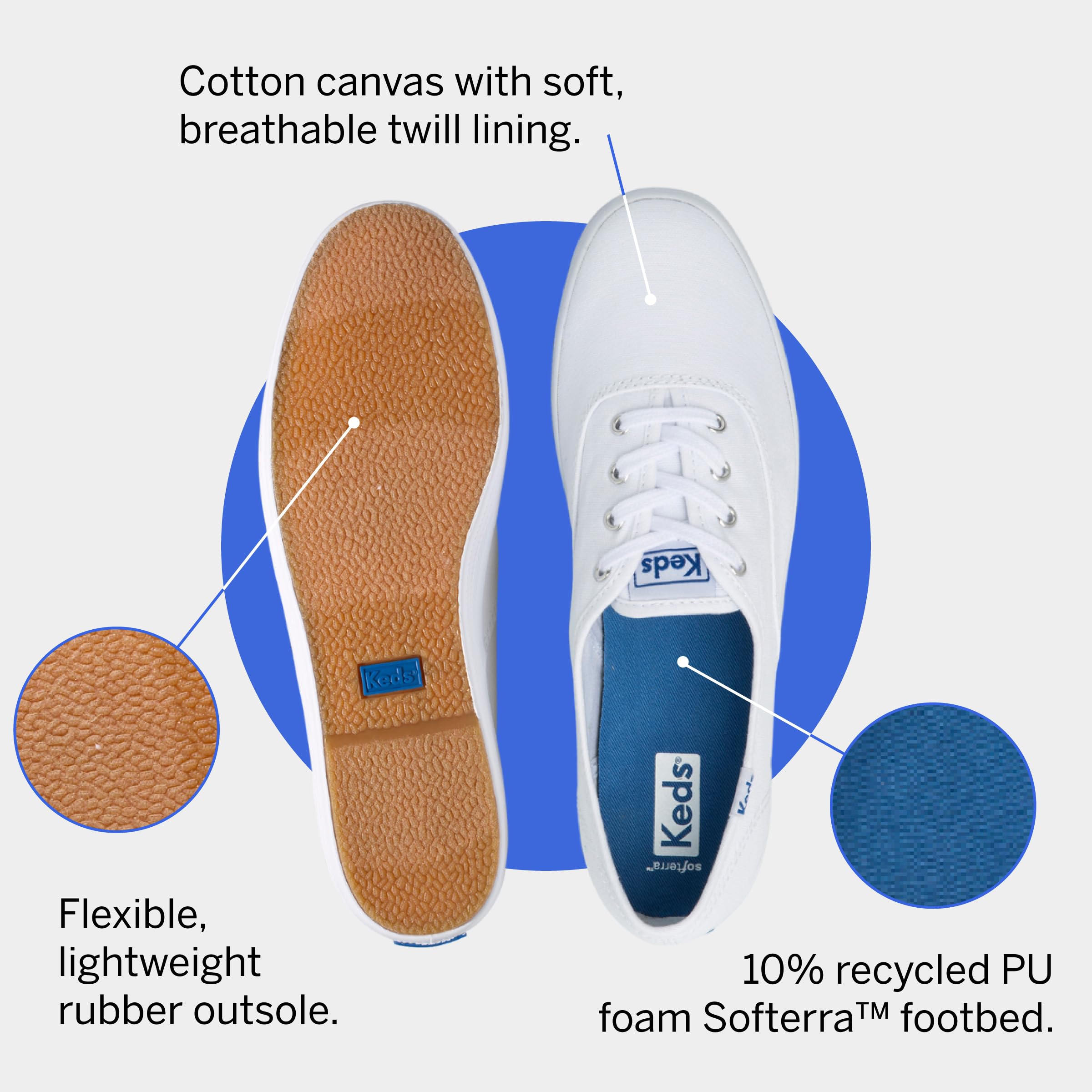 Keds womens Champion Originals, White, 10