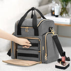 LUXJA Travel Makeup Bag with 2 Removable Cases, Cosmetic Bag with Multiple Storage Sections (Patent Pending)