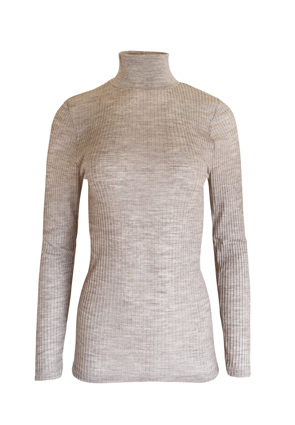 EGI Exclusive Collections Merino Wool Blend Mock Neck Top with Long Sleeves. Proudly Made in Italy.