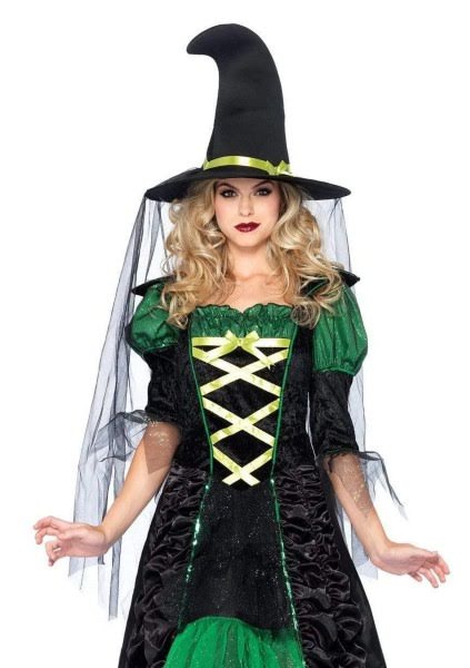Leg Avenue 2PC.Storybook Witch,dress with Blk/Green Color