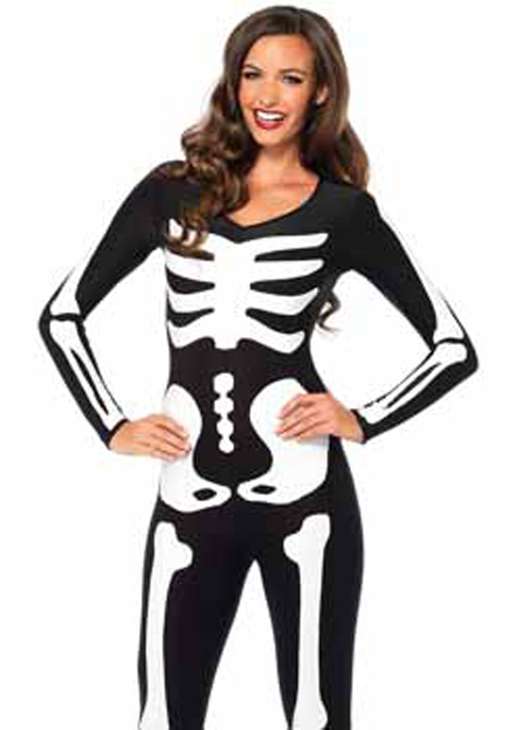 Leg Avenue Spandex printed glow-in-the-da Blk/White Color