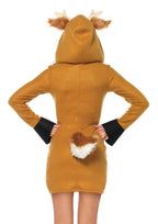Leg Avenue Cozy Fawn, zipper front fleece Brown/Khak Color