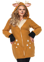 Cozy Fawn, zipper front fleece