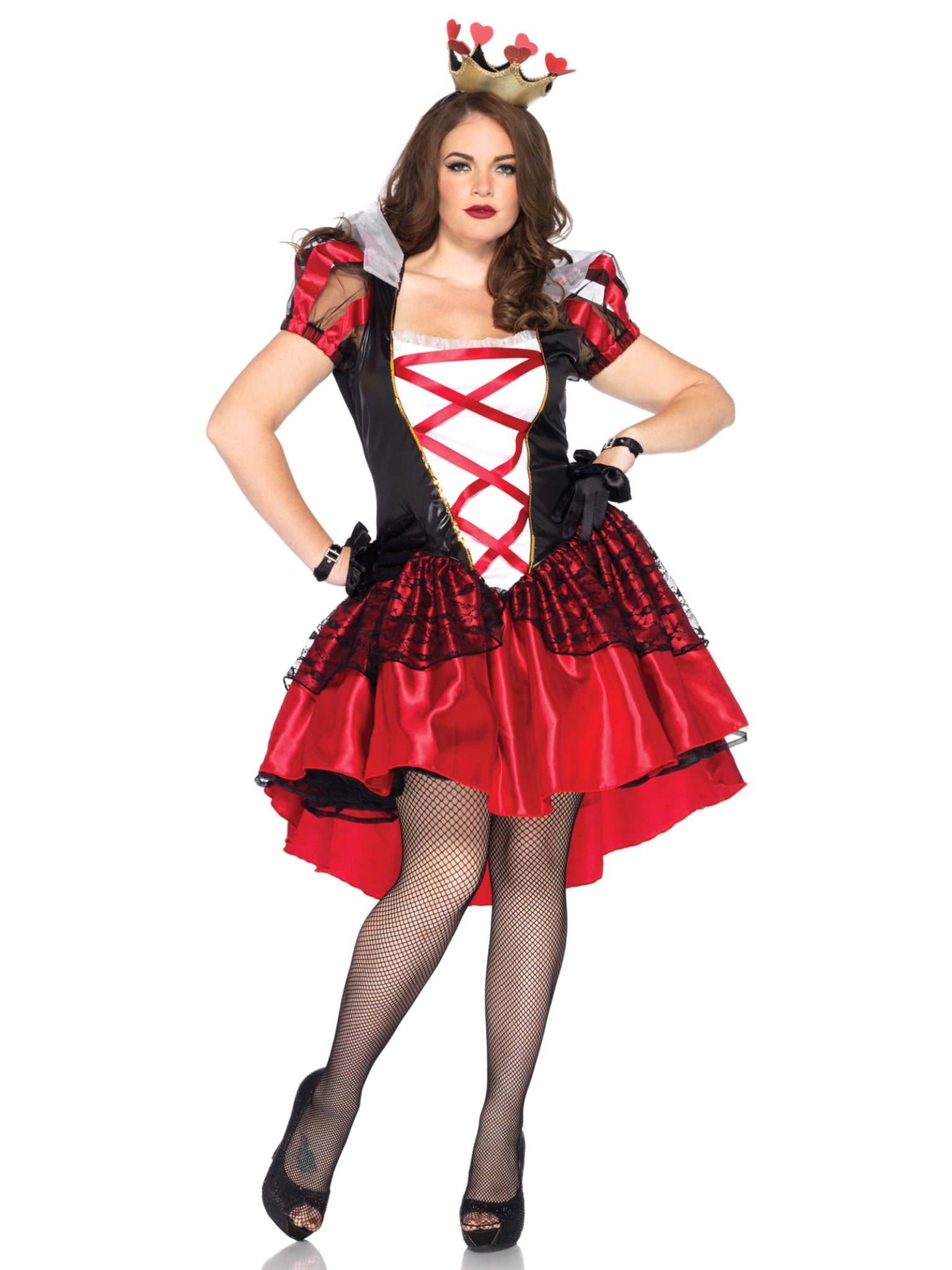 2PC.Plus Size Royal Red Queen