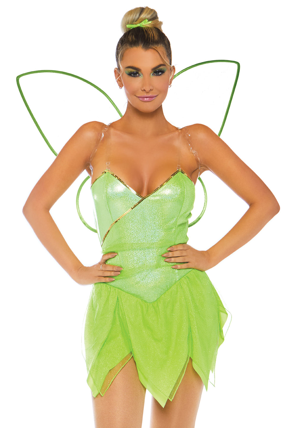 Leg Avenue 4PC.Pretty Pixie, includes sna Green Color