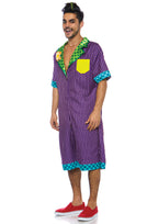 2 PC Super Villain, includes character jumpsuit with pockets, double sided zipper, and face mask bandana.