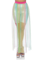 Leg Avenue Multi slit sheer skirt Multicolor Color