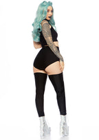 Leg Avenue 2 PC Holographic Skeleton, inc Black Color