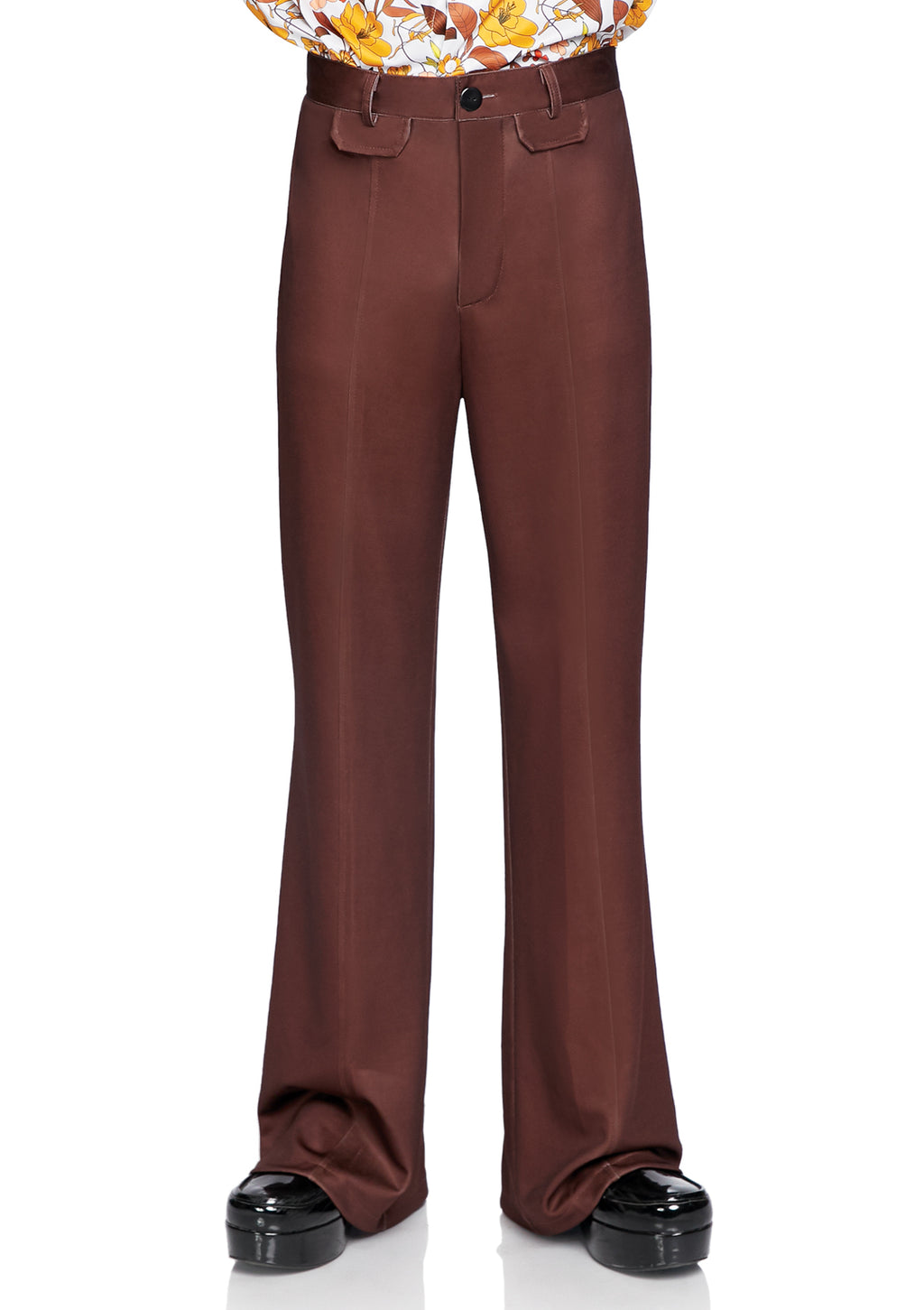 Leg Avenue Men's Bell Bottom Pants. Brown Color