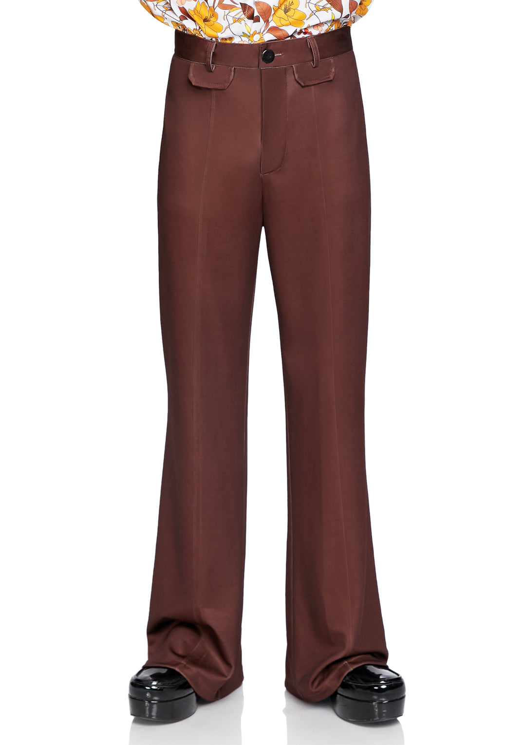 Leg Avenue Men's Bell Bottom Pants. Brown Color