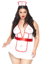 Leg Avenue 3 PC Nightshift Nurse, include Wh/Rd Color