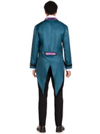 2 PC Victorian Butler, includes striped vest and jacket combo with velvet lapels and dickey with batwing bow tie.