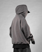 HiH38 Grey Layered Hoodie