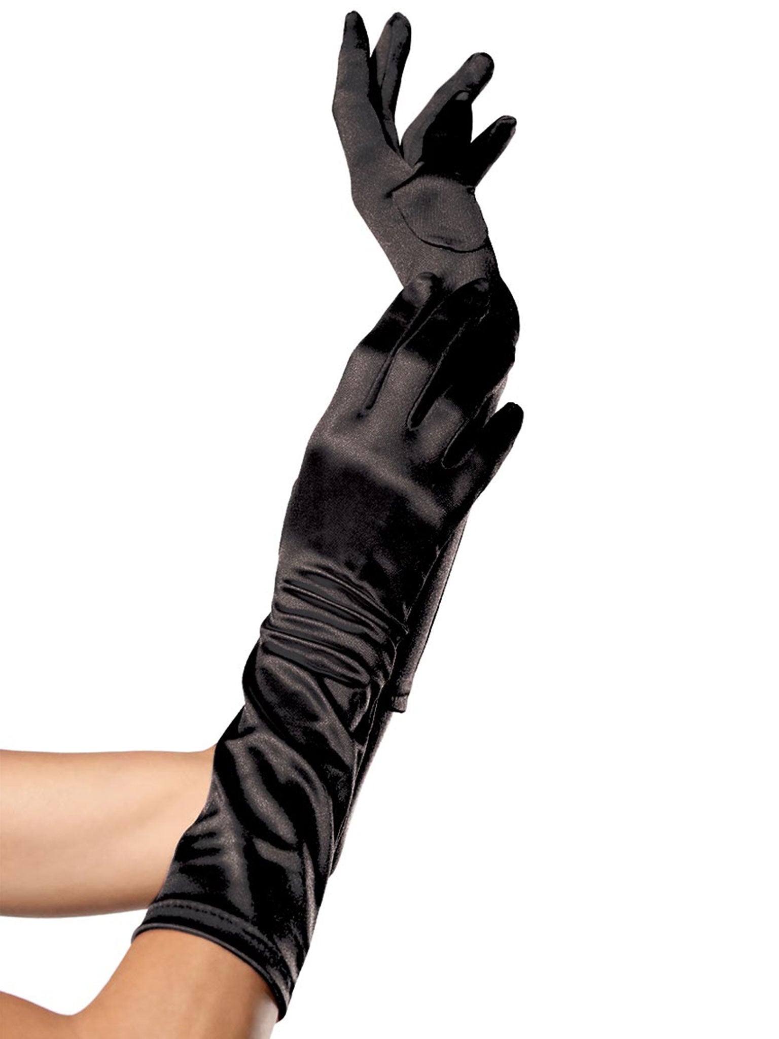Elbow Length Satin Glove O/S B