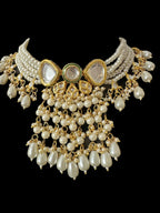 BR499 Nudar bridal set in kundan and pearls ( READY TO SHIP )