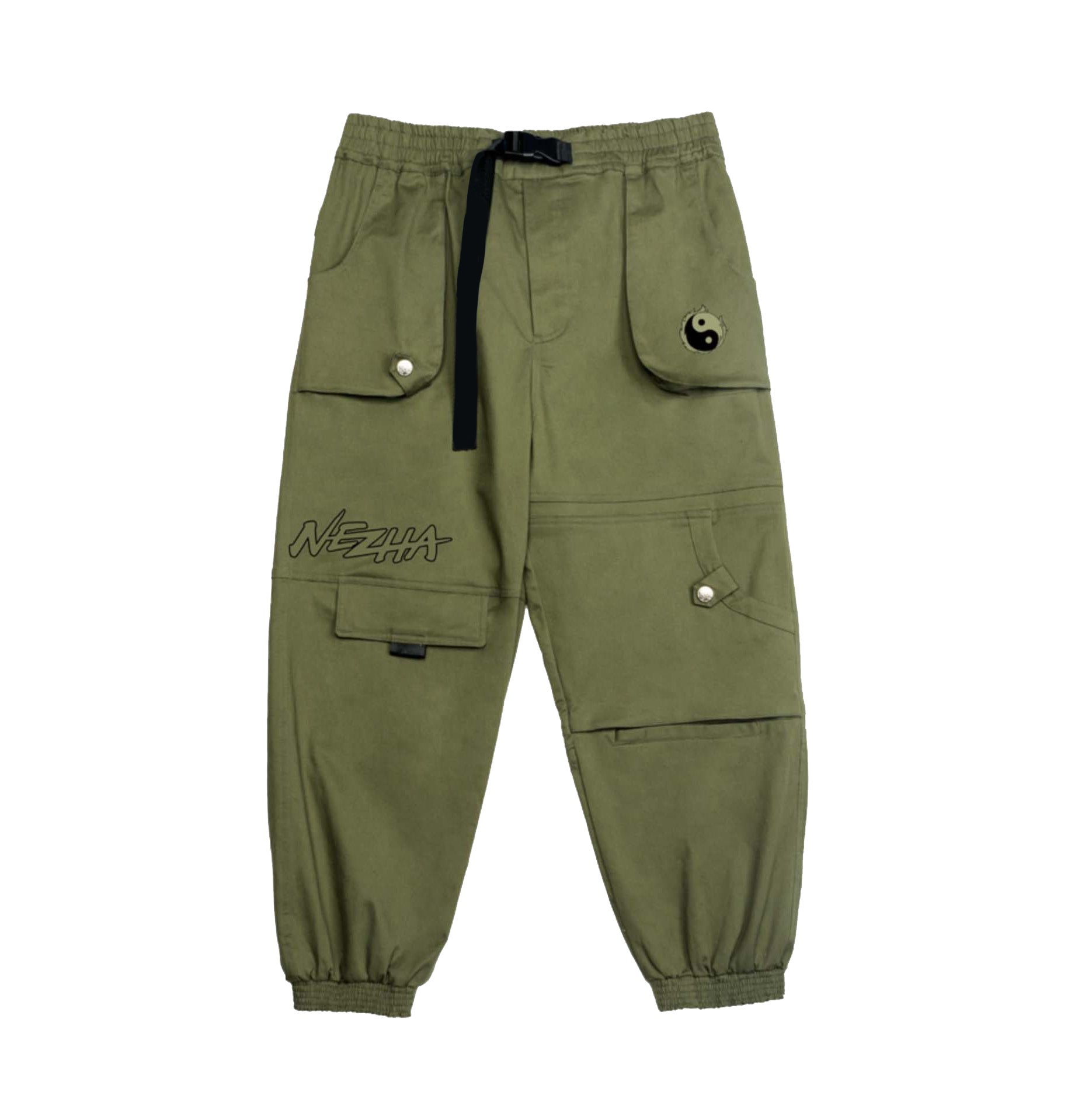 IBP332 Yin Yang Army Green Cargo Pants