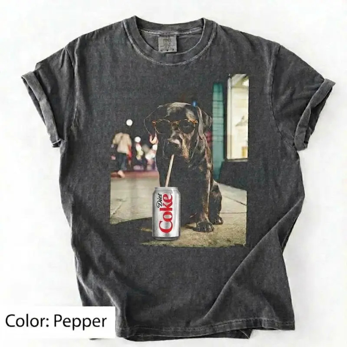 Dog Breeds "Drinking Diet Coke" Graphic T-Shirt