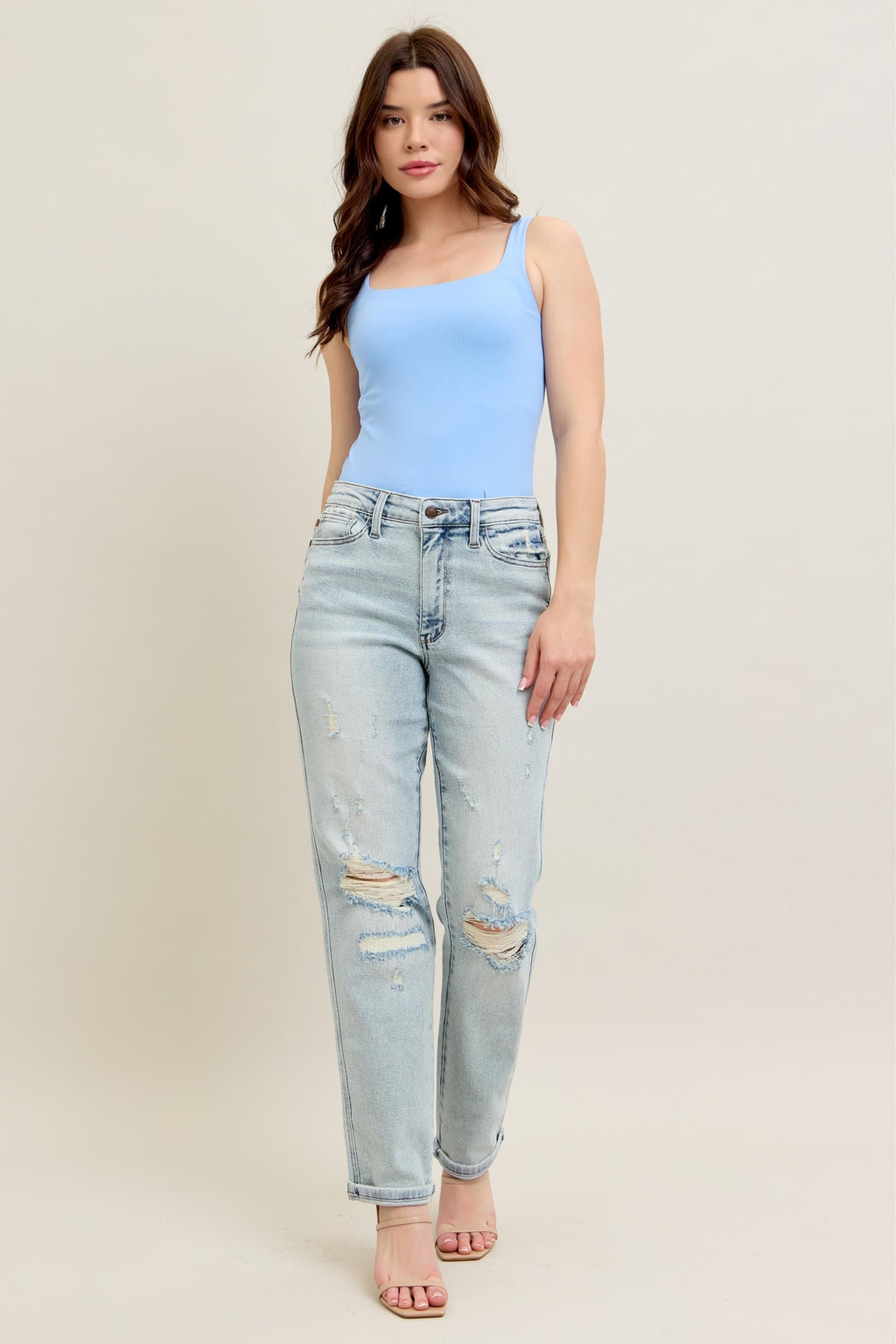 Women's Plus Size Jeans Jeans - Plus Size Destroyed - Women's Boyfriend Fit