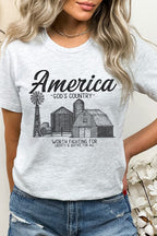 America Gods Country Graphic Tee T-Shirt