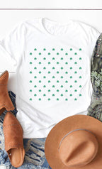 Clover Pattern Graphic Tee T-Shirt PLUS