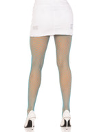 Leg Avenue Spandex Industrial Net tights, O/S, NEON BLUE