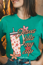 Jesus Fills My Cup Graphic Tee T-Shirt