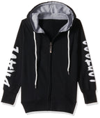 T2F Cotton Hooded Neck Regular Fit Hoodie (Boys-SS_35_Black