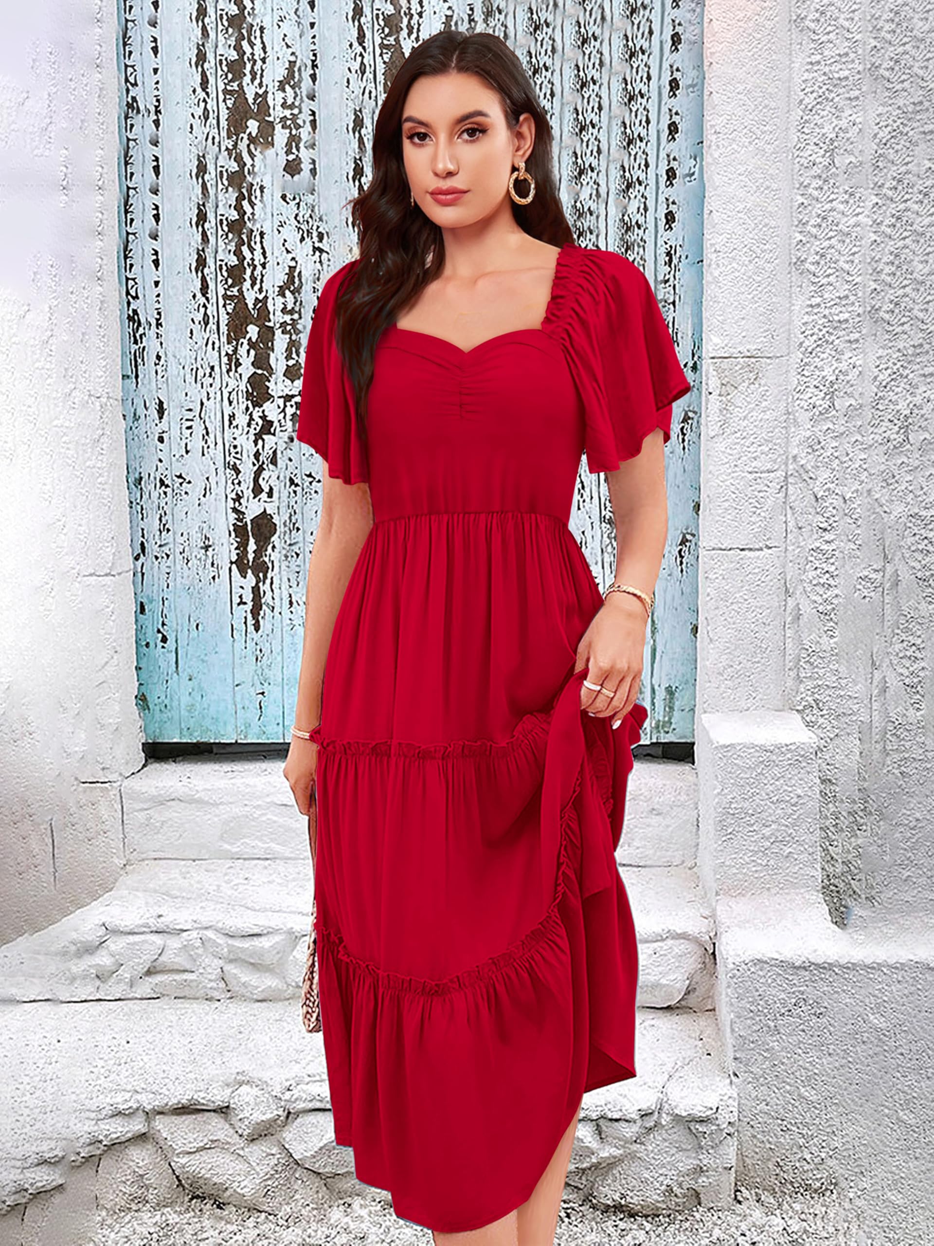 Toochki Dress For Women | Dresses For Women | Fit & Flare Dress | Anarkali Dress For Women | Midi Length Dress | Rayon Dresses |