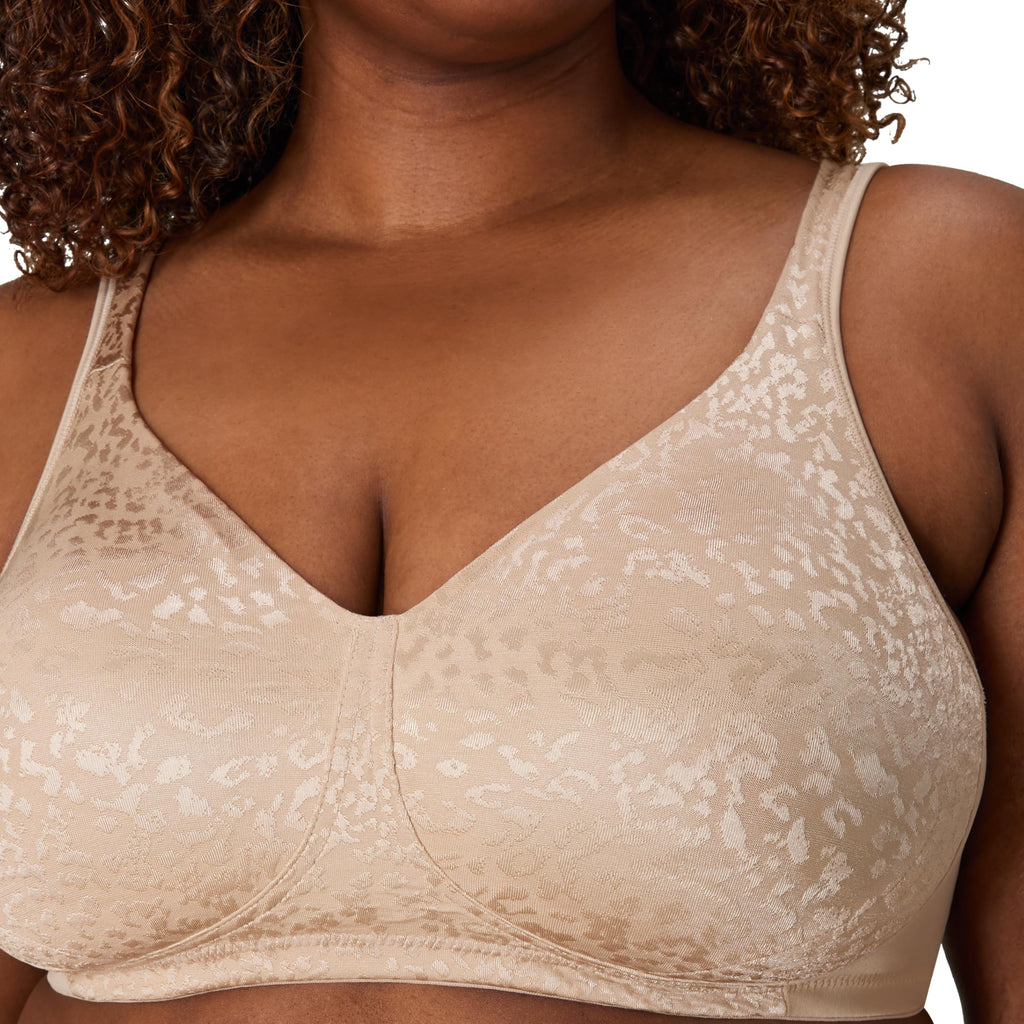 Playtex Women's 18-Hour Ultimate Lift Wireless Full-Coverage Bra, Single or 2-Pack, Almond Animal