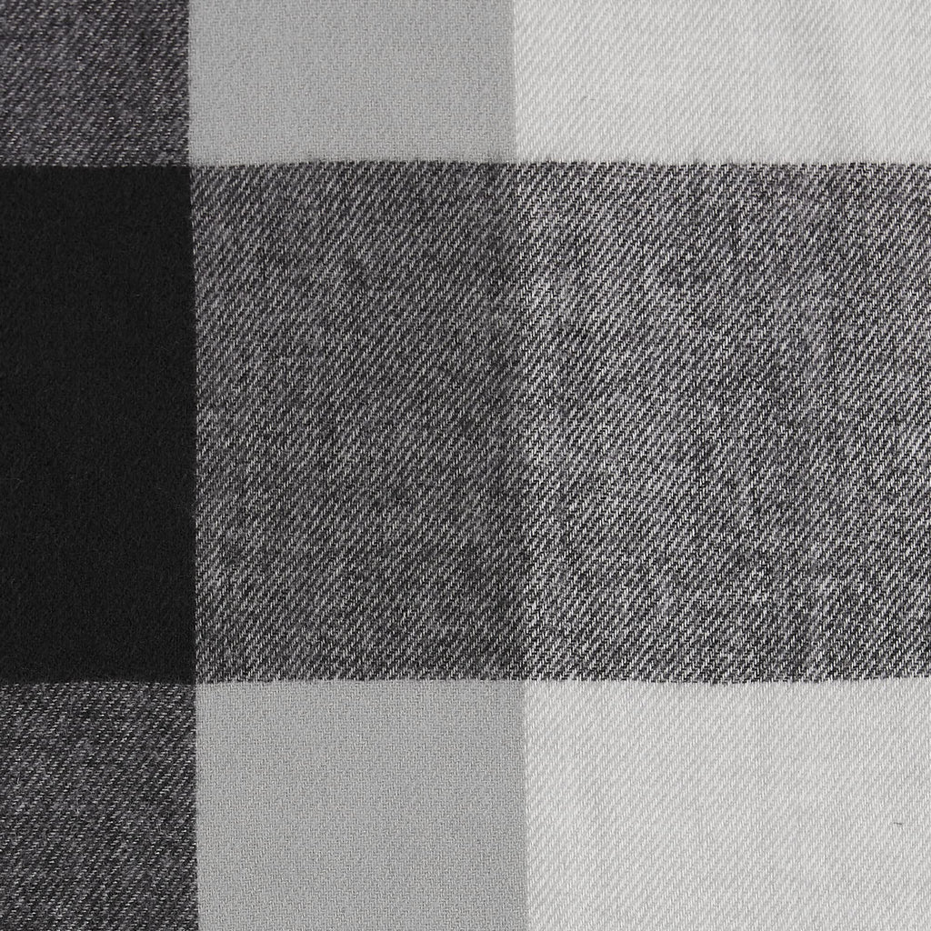 FRINGE PLAID BLANKET SCARF - BLACK & WHITE