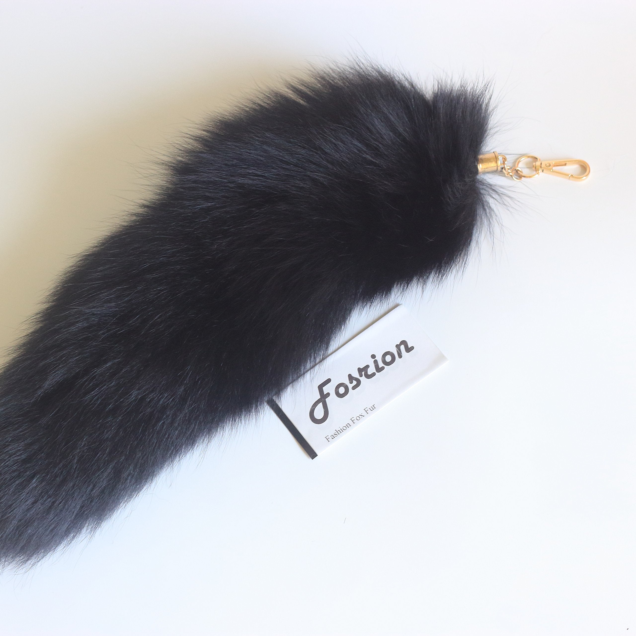 Fashion Black Fox Tail Keychain Pendant - Fashion Accessory & Halloween Cosplay Prop