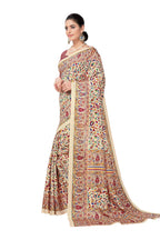 Vimla WomenS Mysore Crepe Silk Uniform Saree With Printed 6 Yard Length And Unstitched Blouse Piece Office Wear Saree