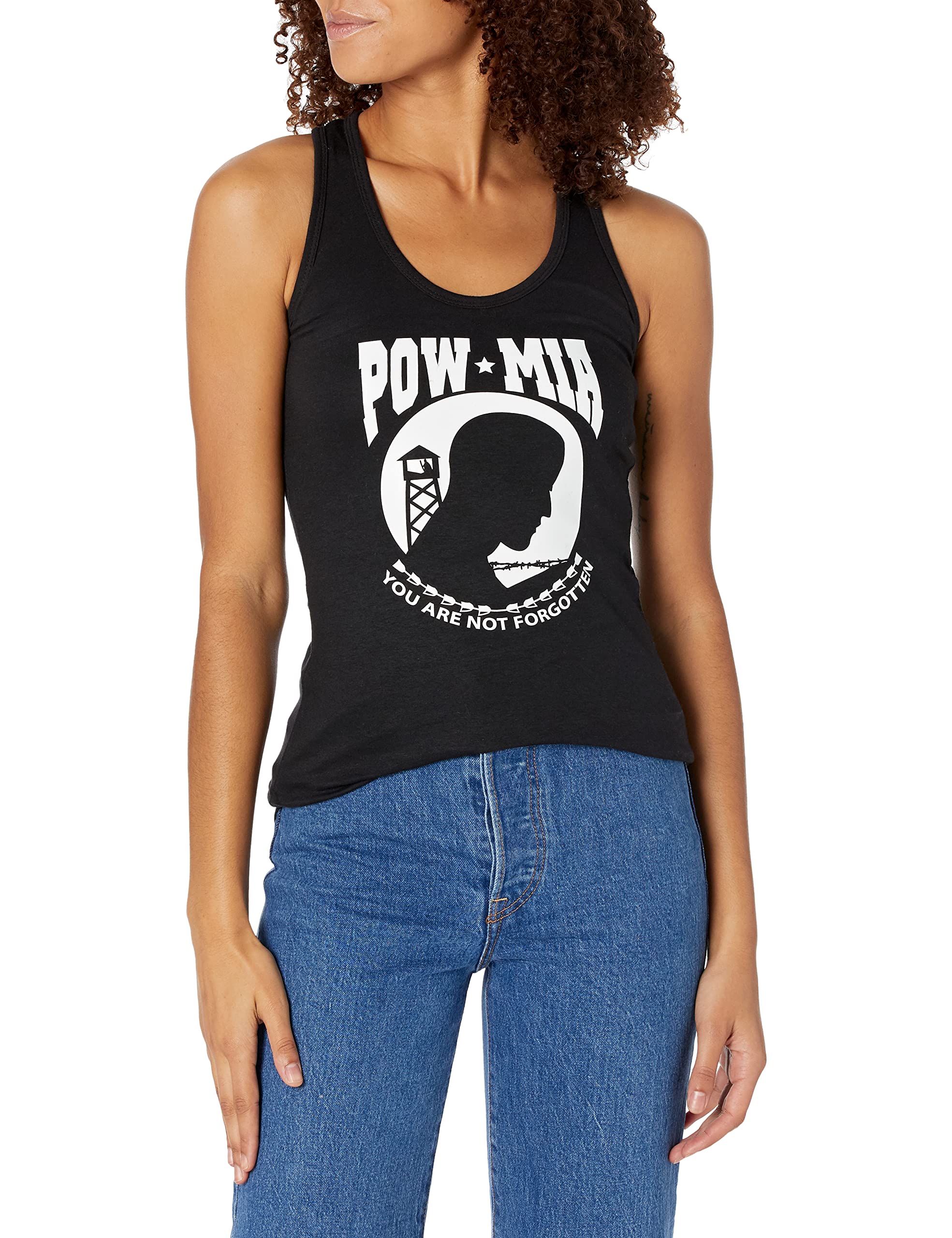 Graphic Tank, POW*MIA, Black, XL