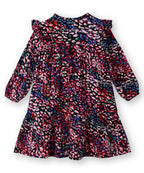 Beebay Kids Girls Button -Through Printed A-line Dress Black